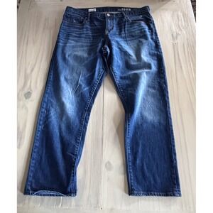 Gap 1969 Sexy Boyfriend Jeans Womens 32 Medium Wash Distressed Denim Mid Rise